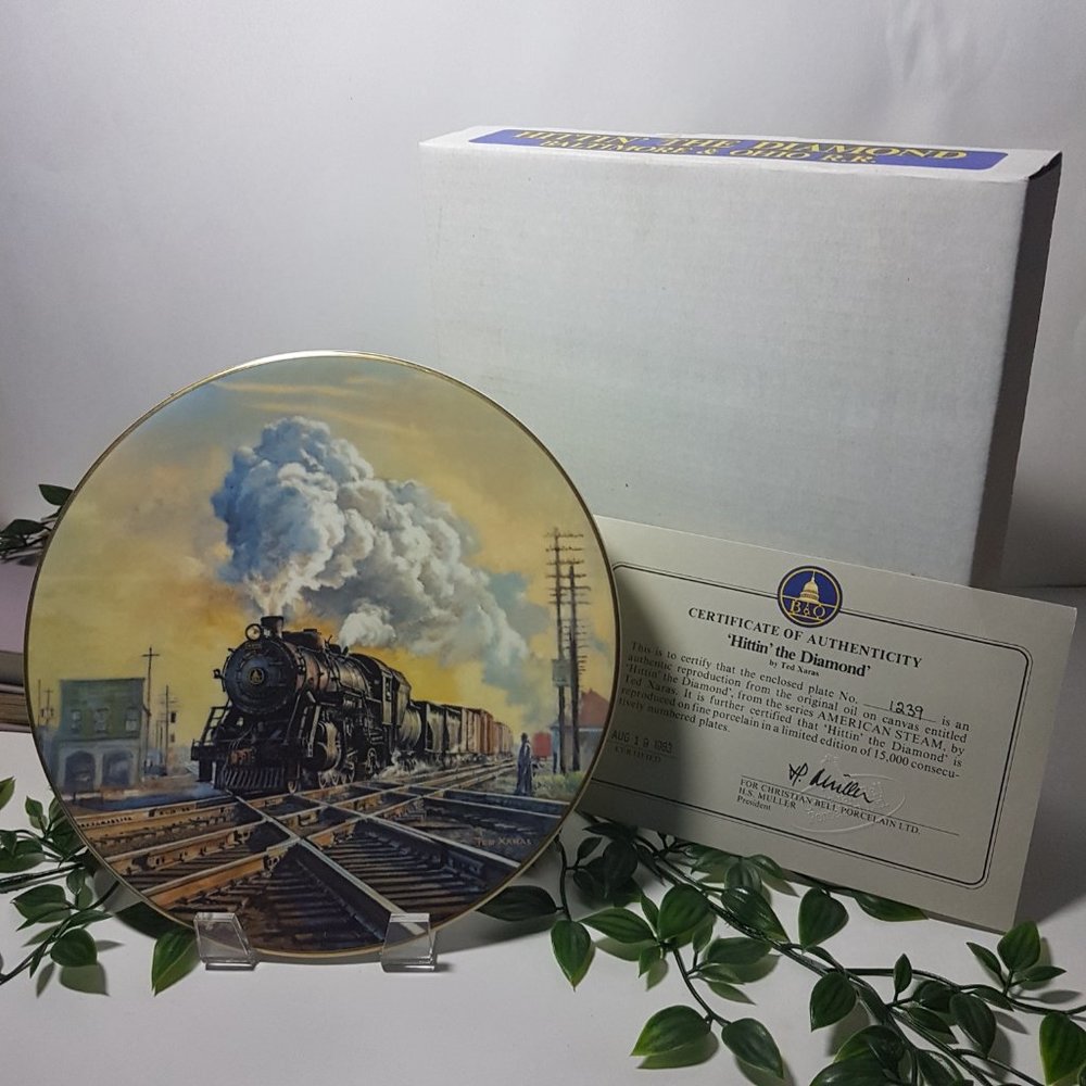 Set of 4 AMERICAN STEAM Collectors Plates United States Rail USA Rail US Rail - Picture 10 of 14
